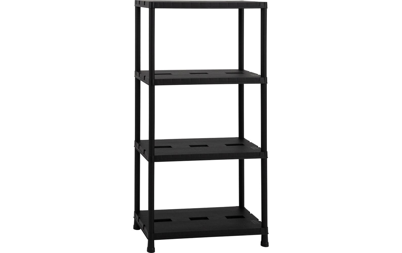 Toomax Freistehendes Büro-/Lagerregal – 4 Böden – 71 × 35 × 138 cm – 25 kg pro Boden – Schwarz