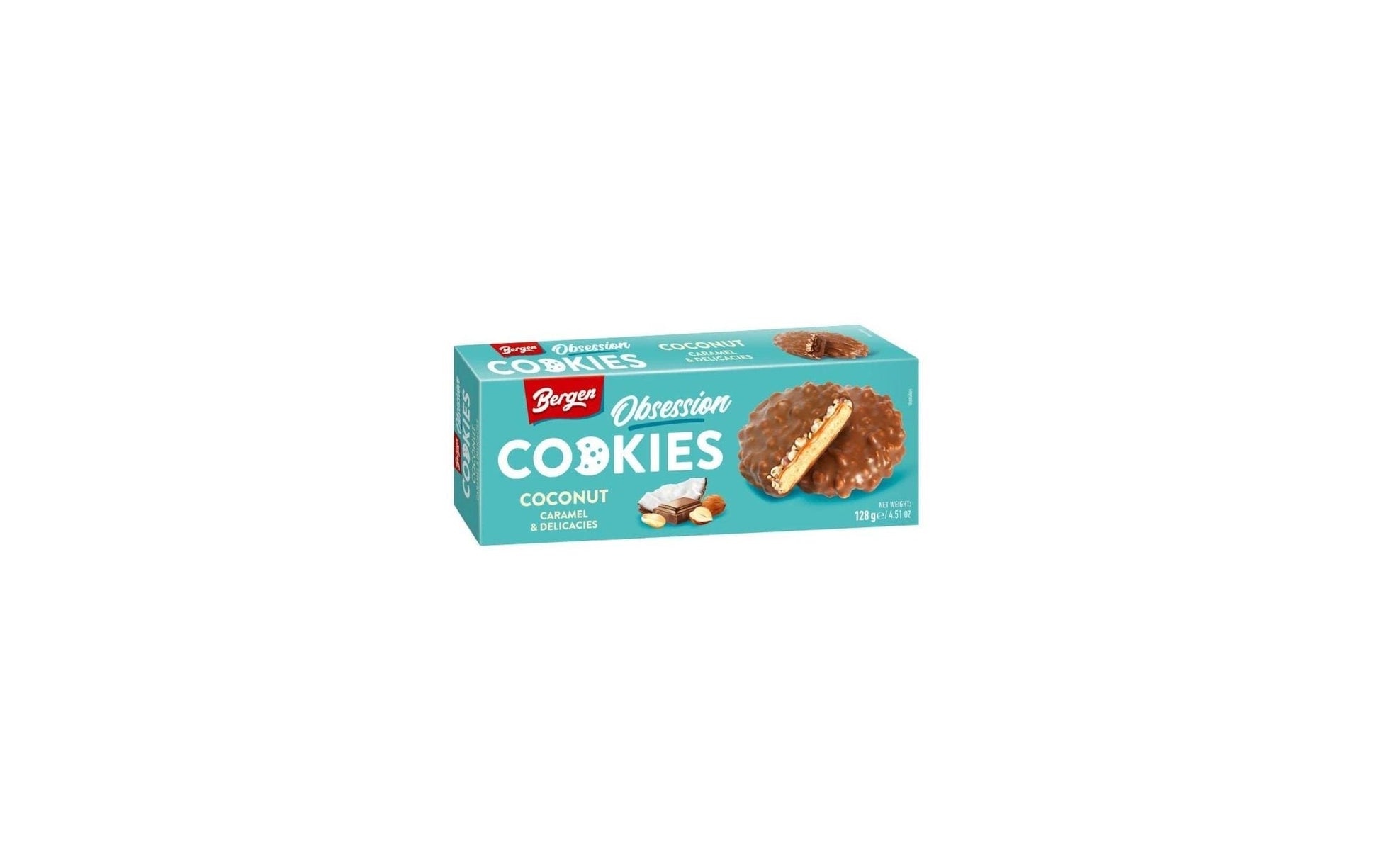 Bergen Cookies Obsession – Karamell & Kokosnuss – 128 g