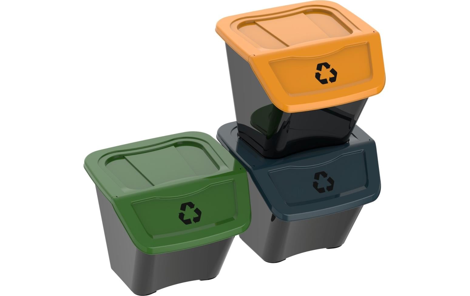Toomax Recyclingbox Eco – 90 l – Kunststoff – Mehrfarbig – Frostbeständig