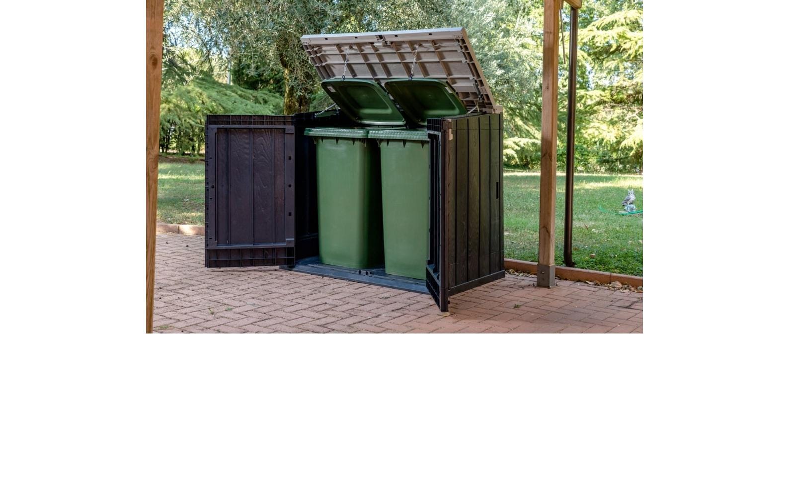 Toomax Stora Way Mülltonnenbox 1270 l – Kunststoff – Grau – UV-Schutz – 1450 × 1245 × 850 mm
