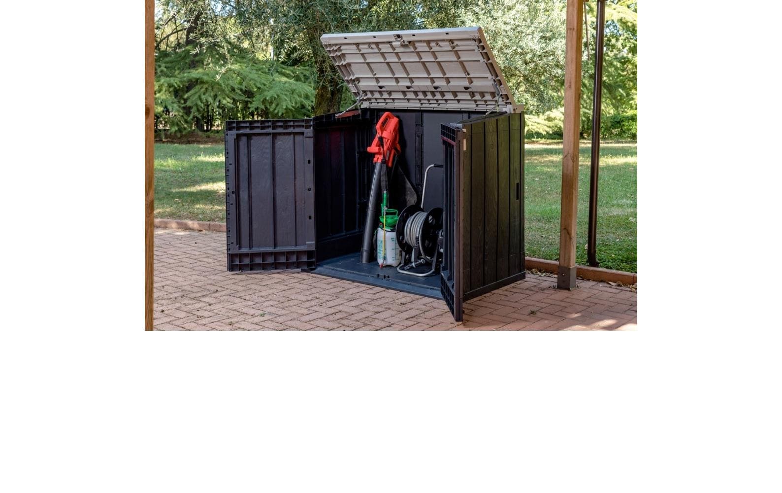 Toomax Stora Way Mülltonnenbox 1270 l – Kunststoff – Grau – UV-Schutz – 1450 × 1245 × 850 mm