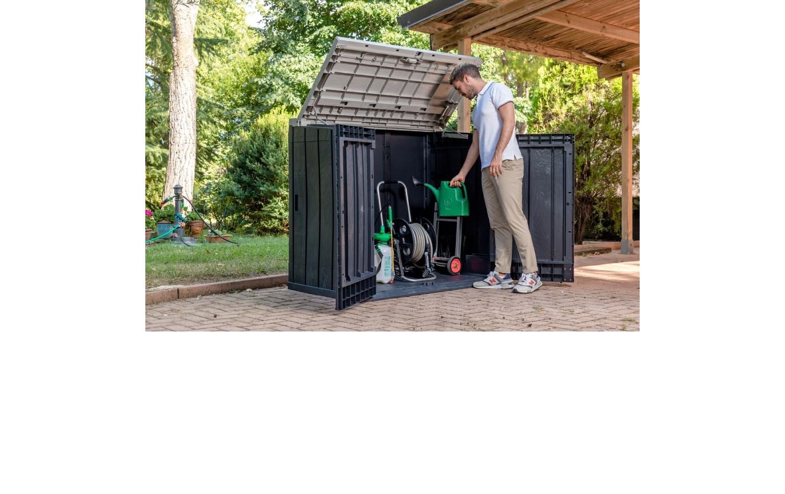 Toomax Stora Way Mülltonnenbox 1270 l – Kunststoff – Grau – UV-Schutz – 1450 × 1245 × 850 mm