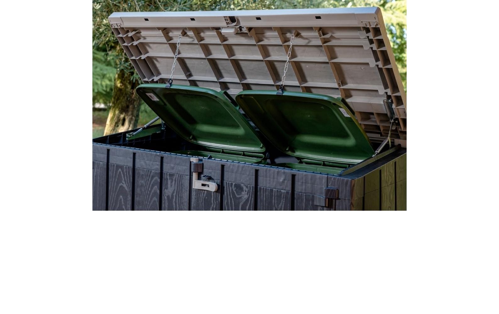 Toomax Stora Way Mülltonnenbox 1270 l – Kunststoff – Grau – UV-Schutz – 1450 × 1245 × 850 mm