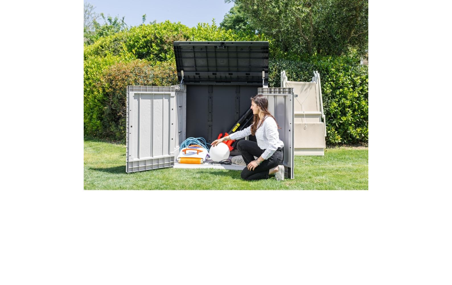 Toomax Stora Way Aufbewahrungsbox 1270 l – Kunststoff – Grau – UV-Schutz