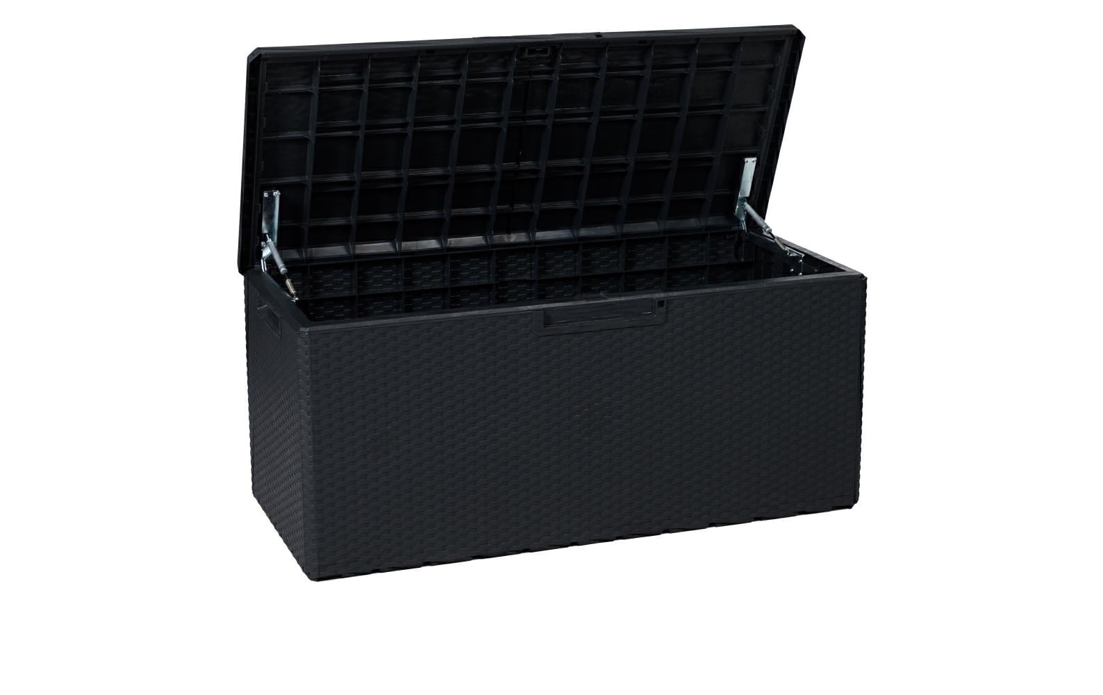 Toomax Portofino Aufbewahrungsbox 340 L – Kunststoff – Anthrazit – UV-beständig – 1237 × 562 × 545 mm