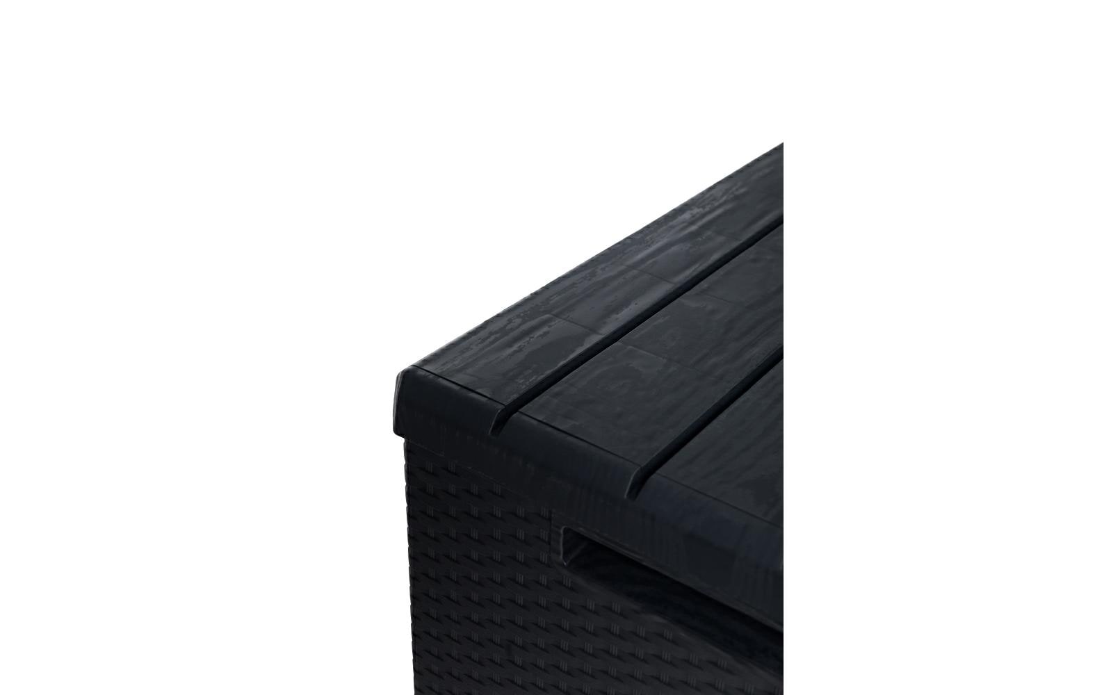 Toomax Portofino Aufbewahrungsbox 340 L – Kunststoff – Anthrazit – UV-beständig – 1237 × 562 × 545 mm