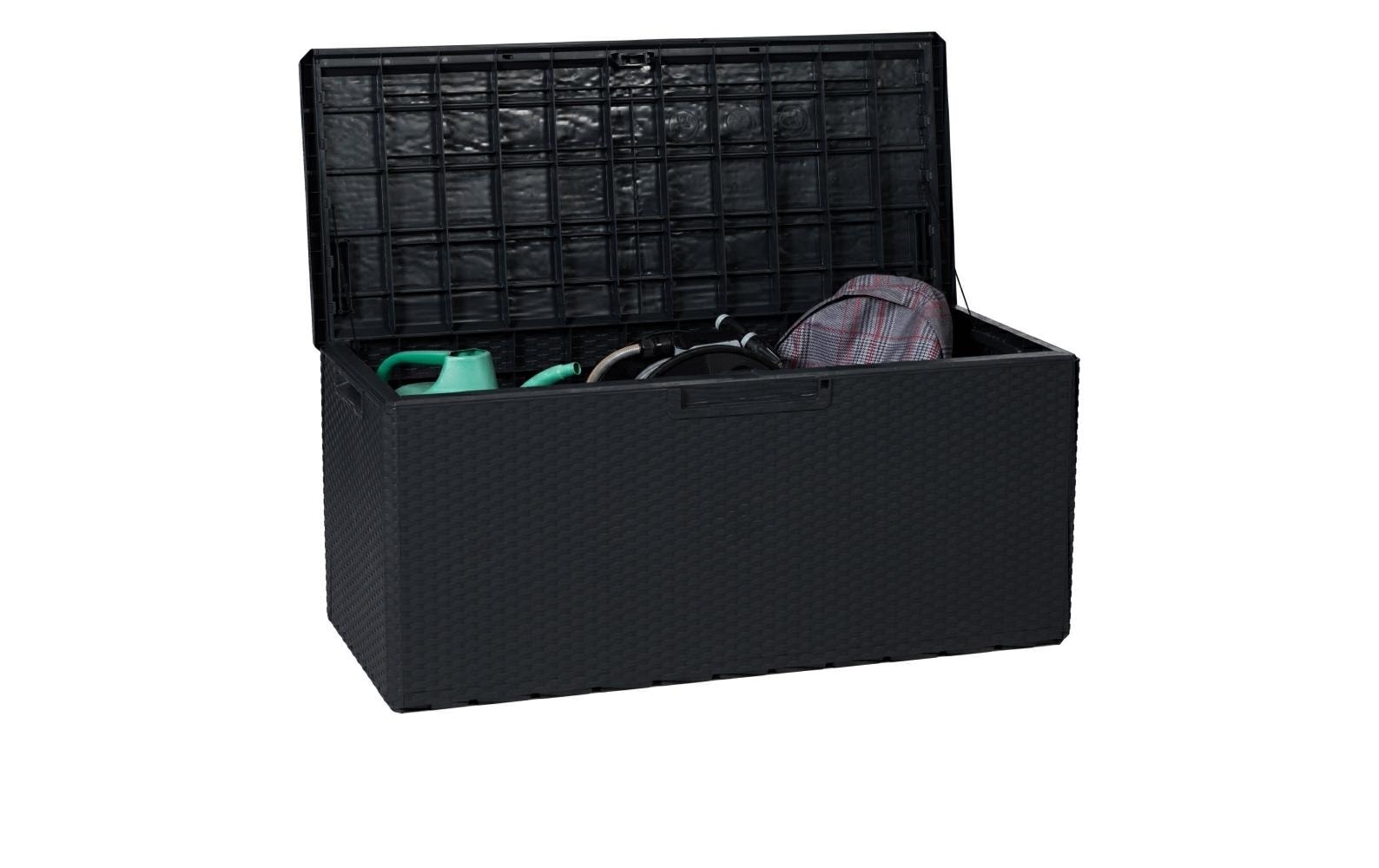 Toomax Portofino Aufbewahrungsbox 340 L – Kunststoff – Anthrazit – UV-beständig – 1237 × 562 × 545 mm