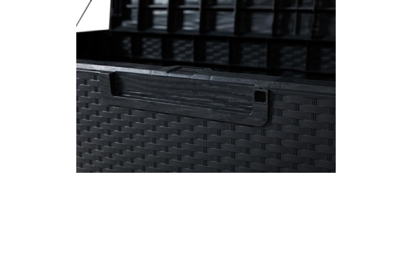Toomax Portofino Aufbewahrungsbox 340 L – Kunststoff – Anthrazit – UV-beständig – 1237 × 562 × 545 mm