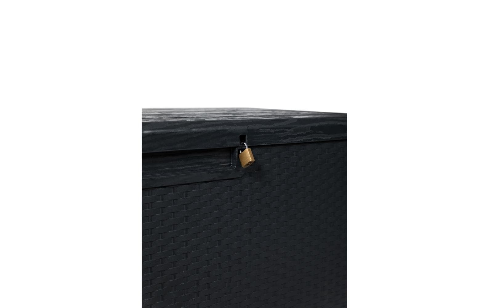 Toomax Portofino Aufbewahrungsbox 340 L – Kunststoff – Anthrazit – UV-beständig – 1237 × 562 × 545 mm