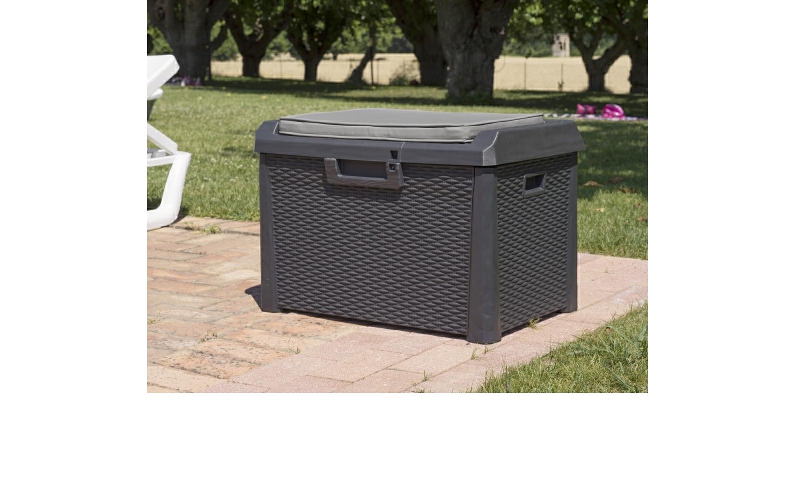 Toomax Santorini Plus Aufbewahrungsbox 125 l – Kunststoff – Anthrazit – 730 × 495 × 505 mm