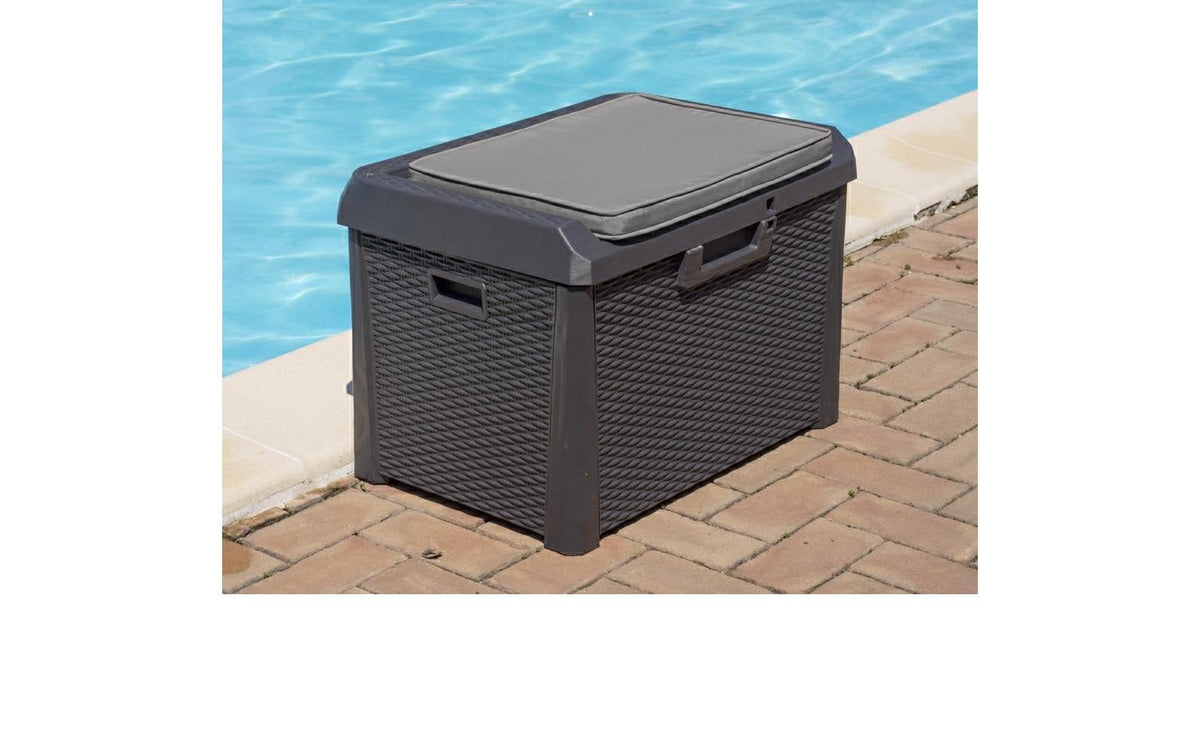Toomax Santorini Plus Aufbewahrungsbox 125 l – Kunststoff – Anthrazit – 730 × 495 × 505 mm