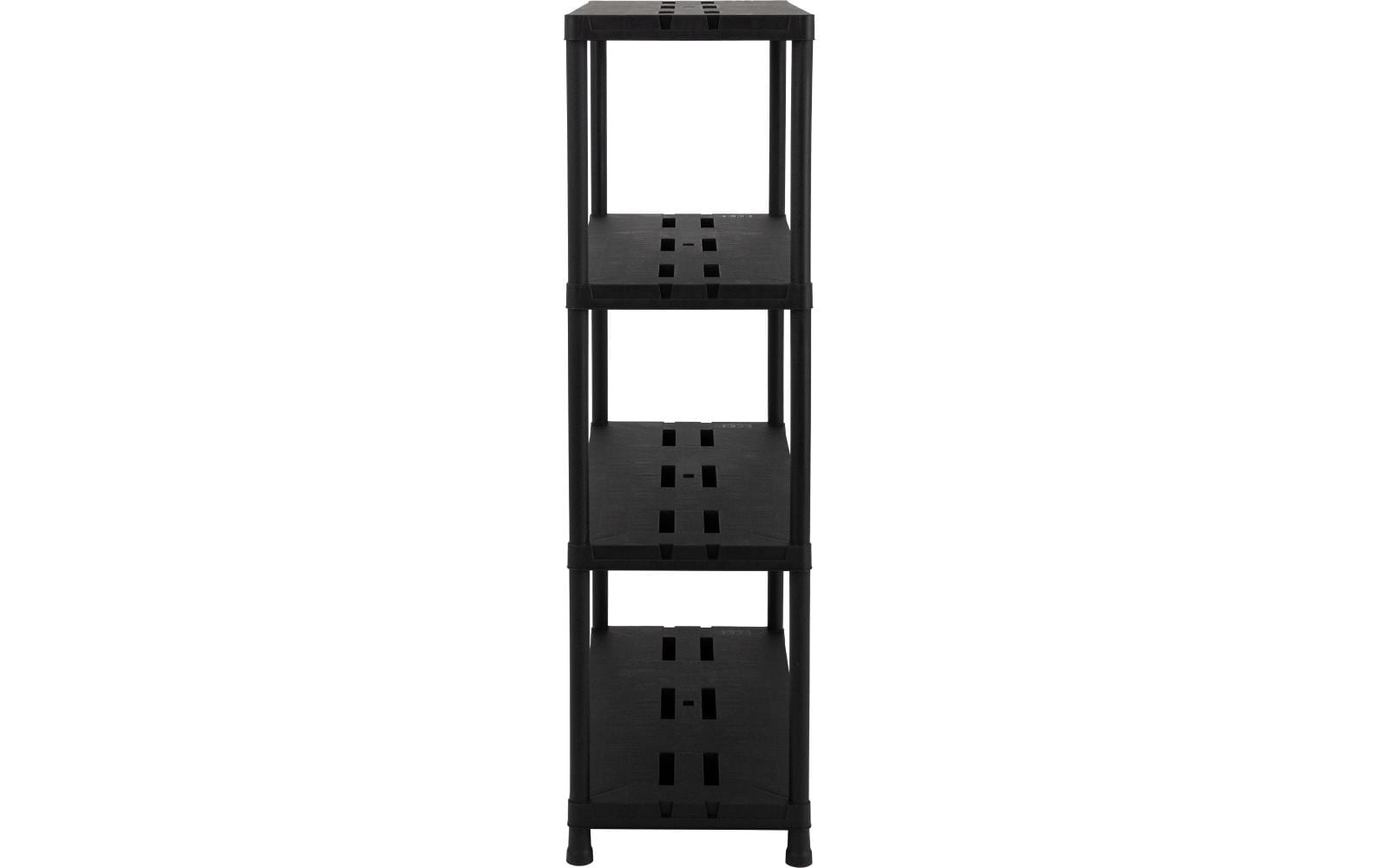 Toomax Freistehendes Büro-/Lagerregal – 4 Böden – 90 × 40 × 138 cm – 100 kg/Boden – Schwarz – Kunststoff