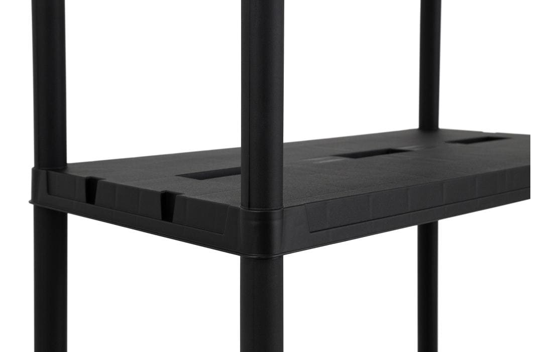 Toomax Freistehendes Büro-/Lagerregal – 4 Böden – 71 × 35 × 138 cm – 25 kg pro Boden – Schwarz