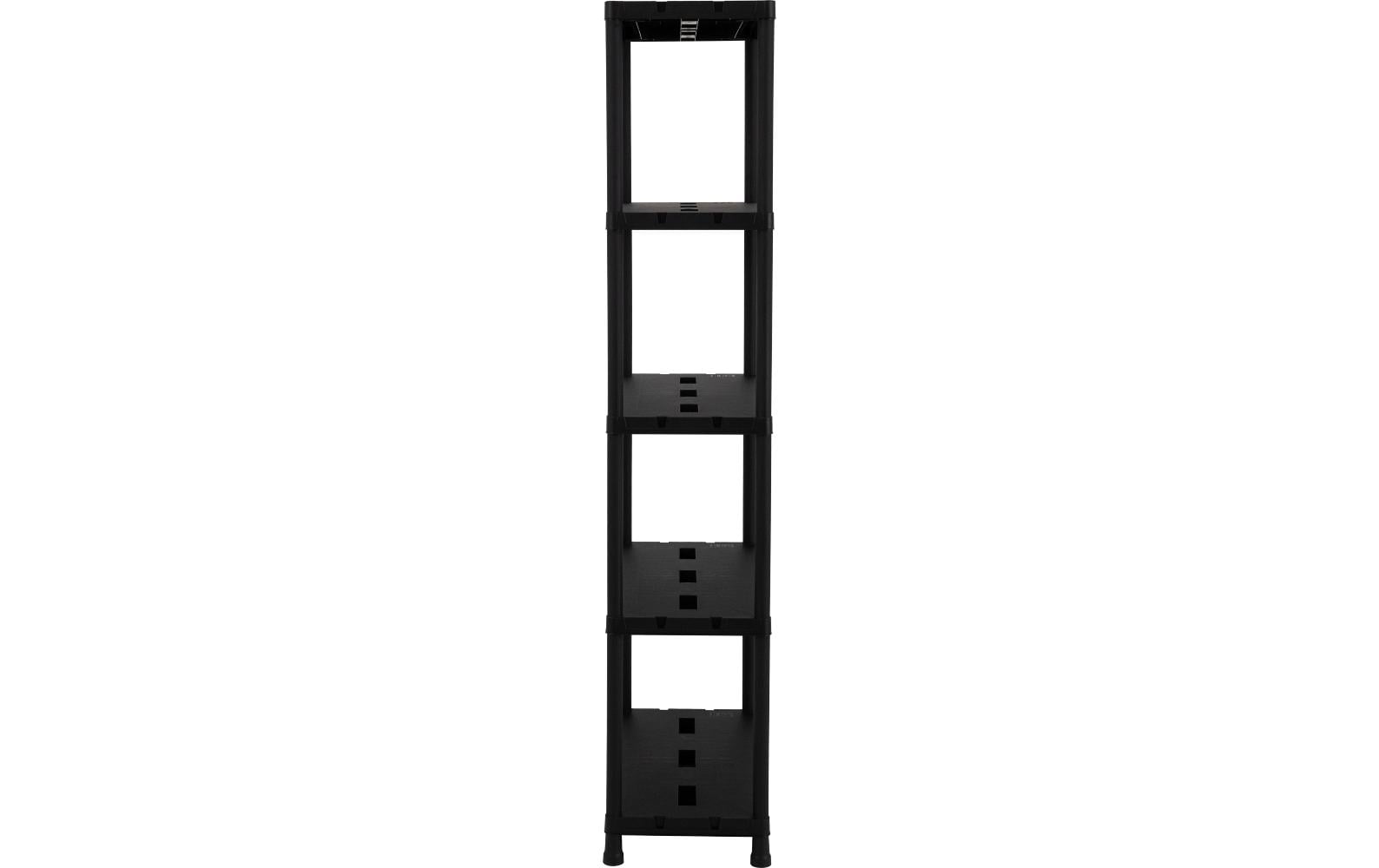 Toomax Freistehendes Büro-/Lagerregal – 5 Böden – 71 × 35 × 180 cm – 50 kg/Boden – Schwarz – Kunststoff