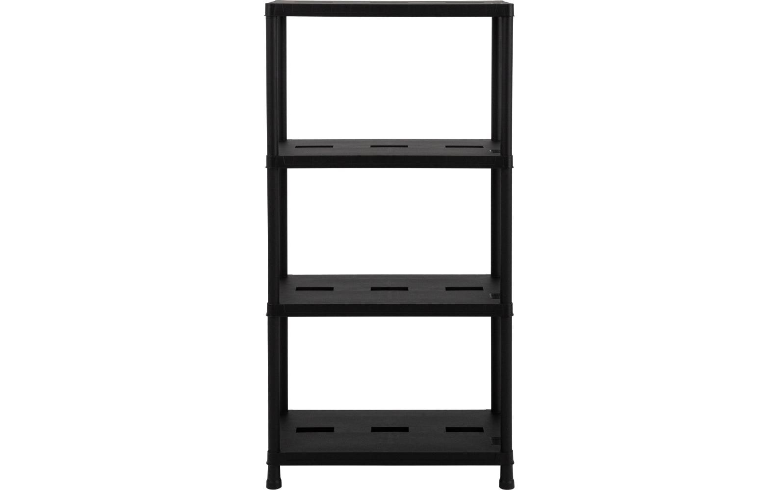 Toomax Freistehendes Büro-/Lagerregal – 4 Böden – 71 × 35 × 138 cm – 25 kg pro Boden – Schwarz