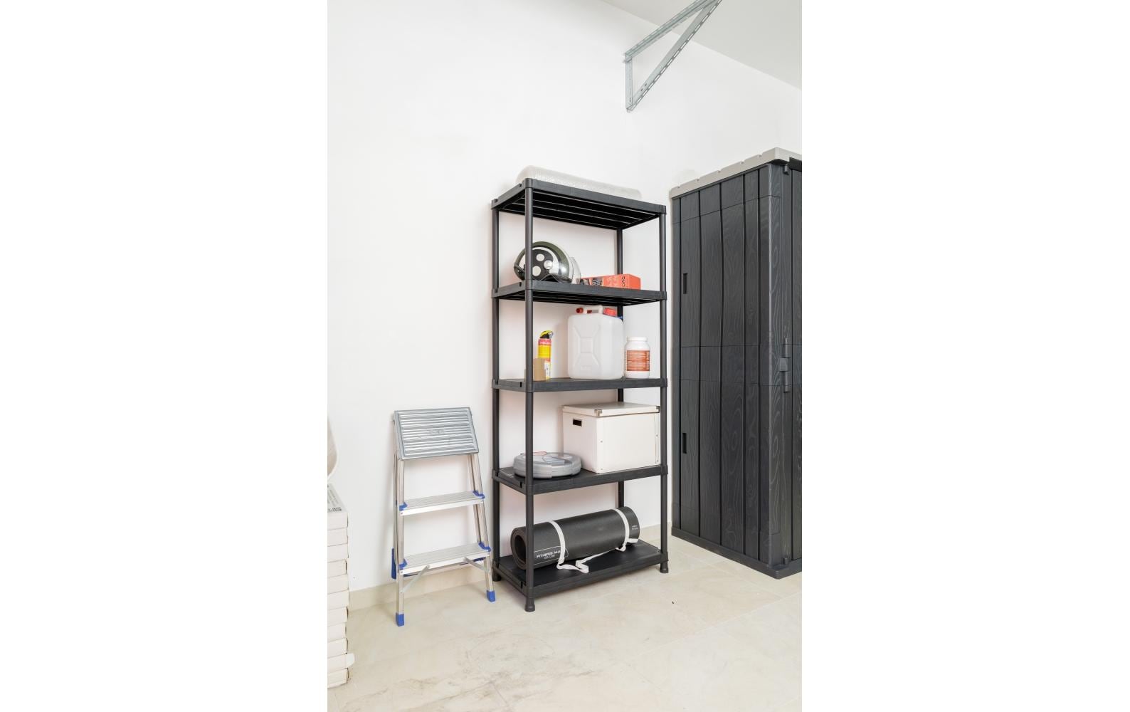 Toomax Büro-/Lagerregal freistehend, 104-5 – 5 Böden – 100 × 40 × 180 cm – 140 kg/Boden – schwarz – Kunststoff