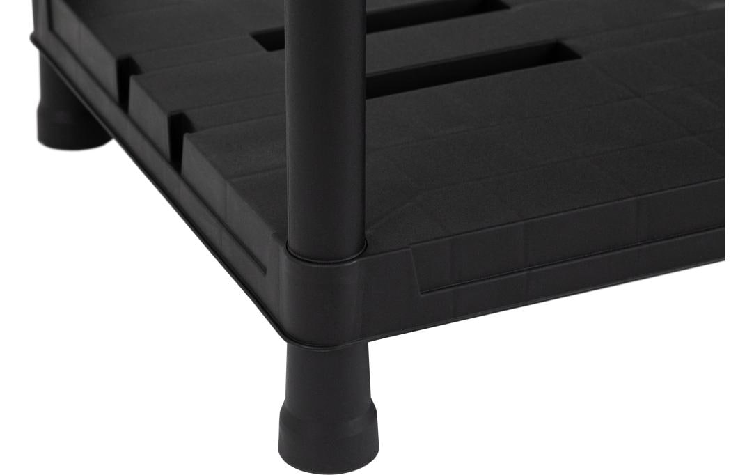 Toomax Freistehendes Büro-/Lagerregal – 4 Böden – 90 × 40 × 138 cm – 100 kg/Boden – Schwarz – Kunststoff