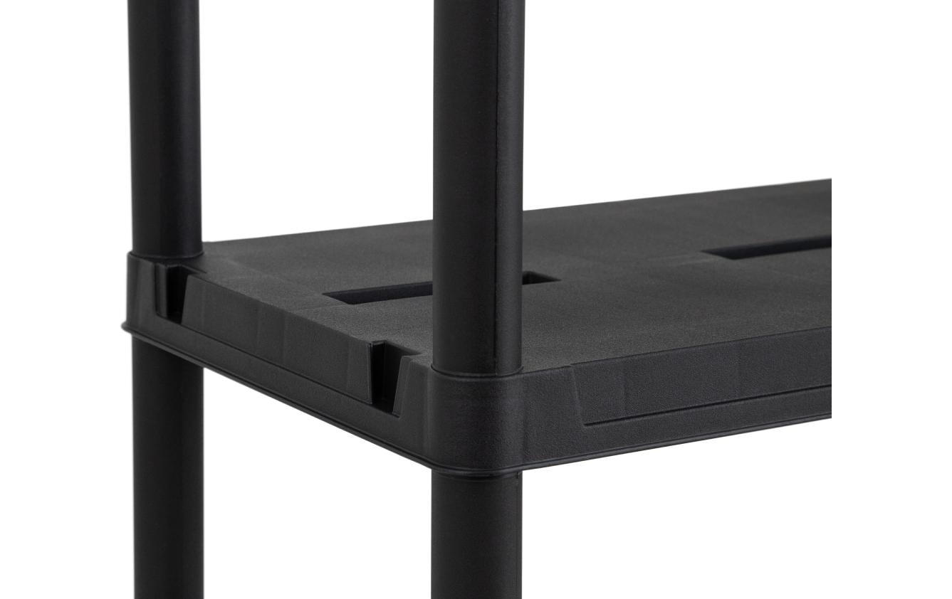 Toomax Lagerregal – 5 Böden – 60 × 30 × 180 cm – 50 kg/Boden – Schwarz – Kunststoff