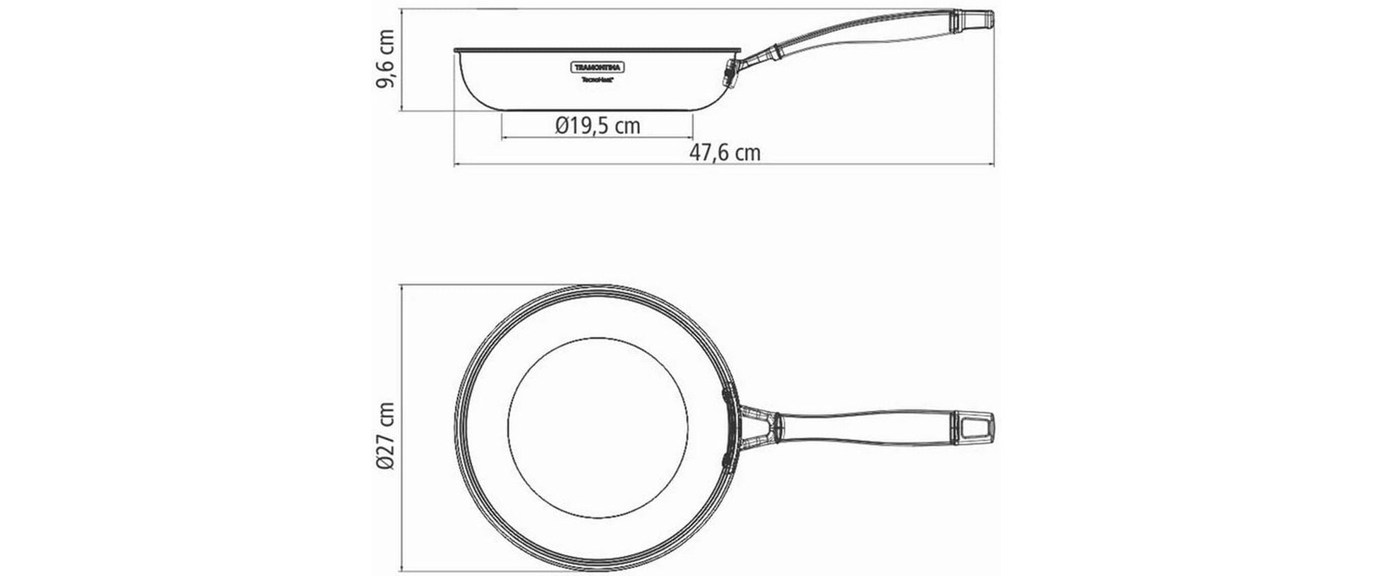 Tramontina Fonduepfanne GRANO – Ø 26 cm, Aluminium/Edelstahl