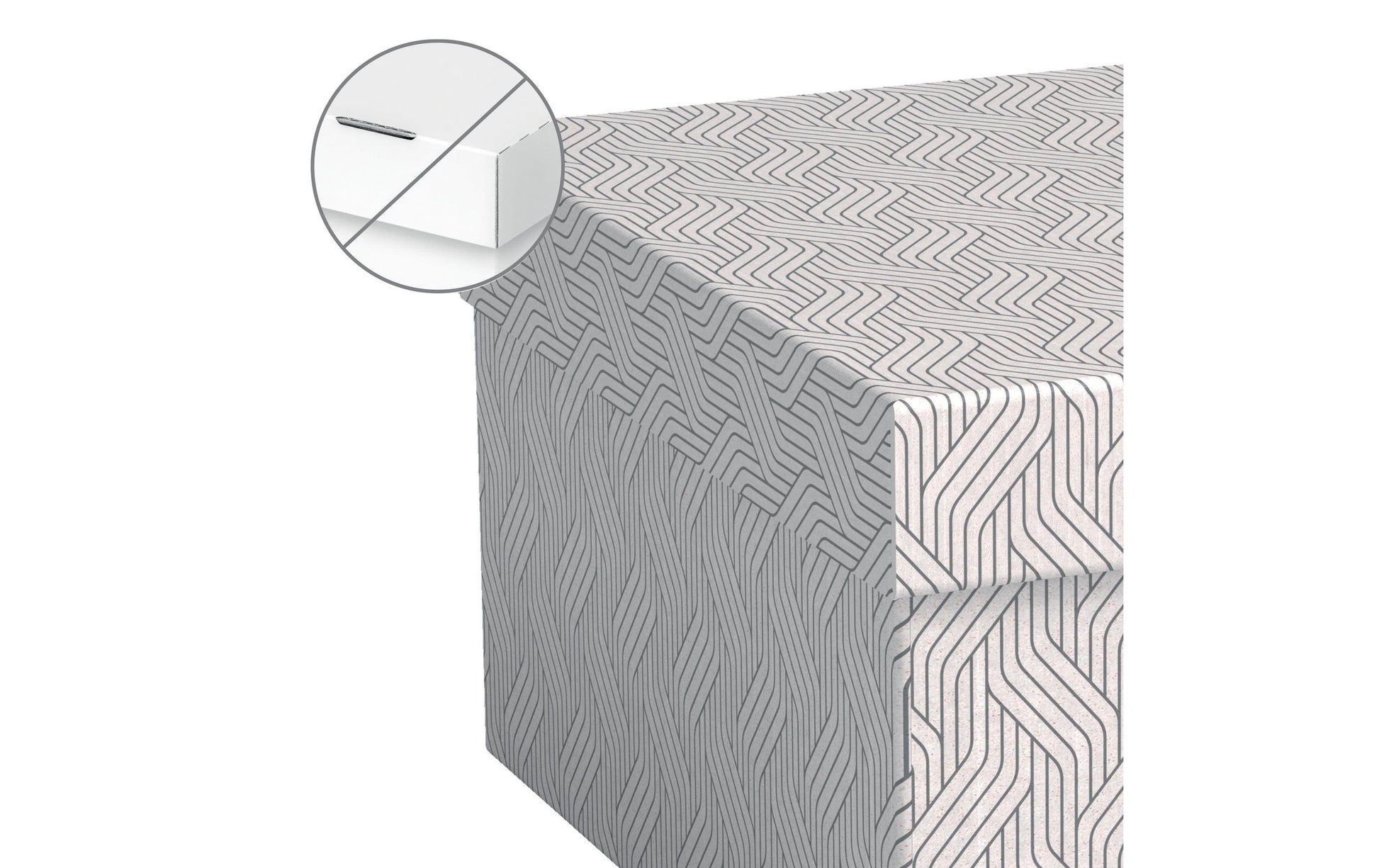 Von Aufbewahrungsbox 7 l (mit Deckel) – Karton – Weiss – FSC – 265 × 100 × 365 mm – 3 Stück