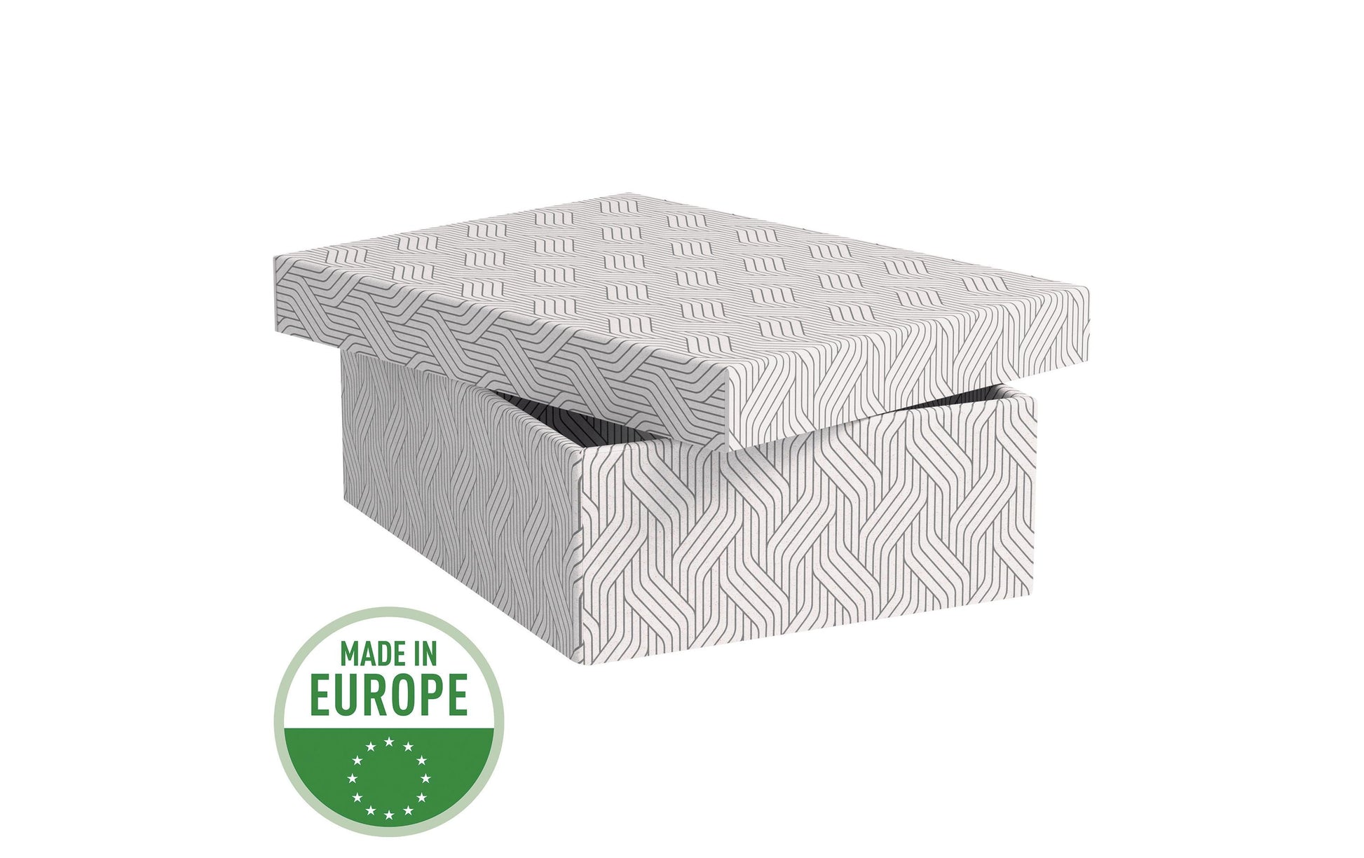 Von Aufbewahrungsbox 7 l (mit Deckel) – Karton – Weiss – FSC – 265 × 100 × 365 mm – 3 Stück