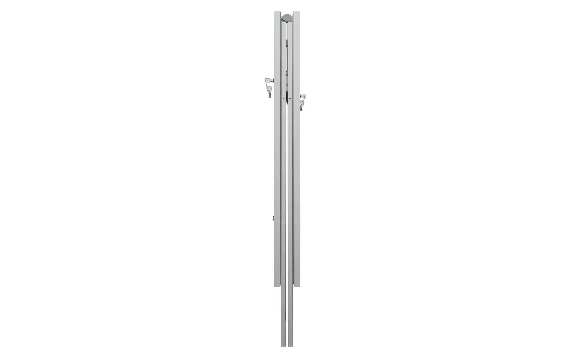 Franken Kundenstopper PRO – für A1 – wetterfest, abschliessbar – weiss – Aluminium – 654×1157×650 mm