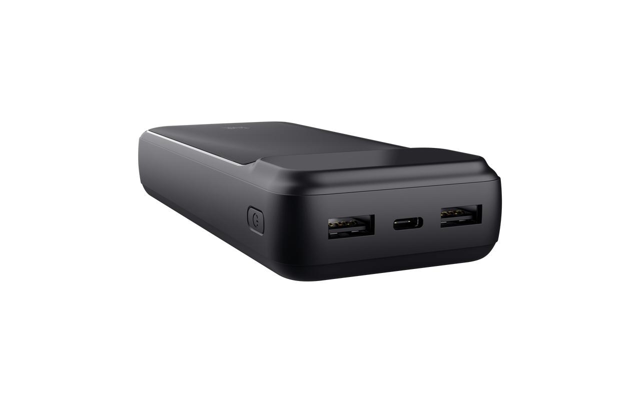 Trust Avala Powerbank 20'000 mAh – 20 W PD, 1× USB-C, 2× USB-A, schwarz