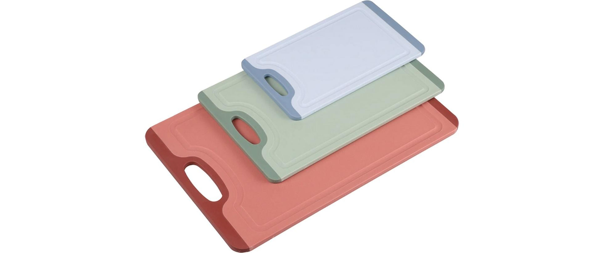 Kesper Schneidebrett 24,5 × 36,5 × 0,9 cm, Polypropylen (PP)/TPE, 3er-Set