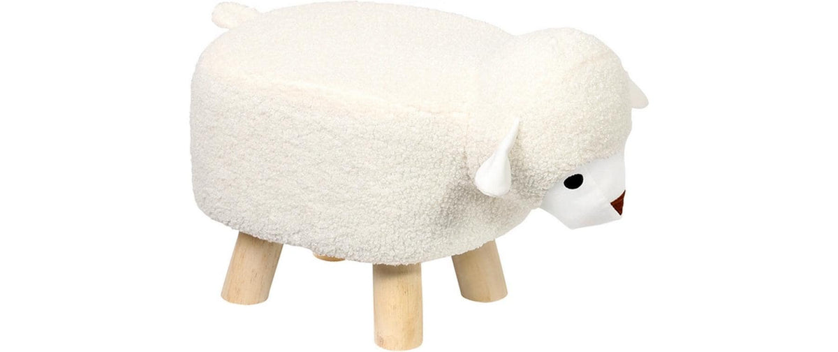 Kesper Schaf Kinderstuhl – 47 × 25 × 25 cm – Kiefernholz & Polyester – Weiss
