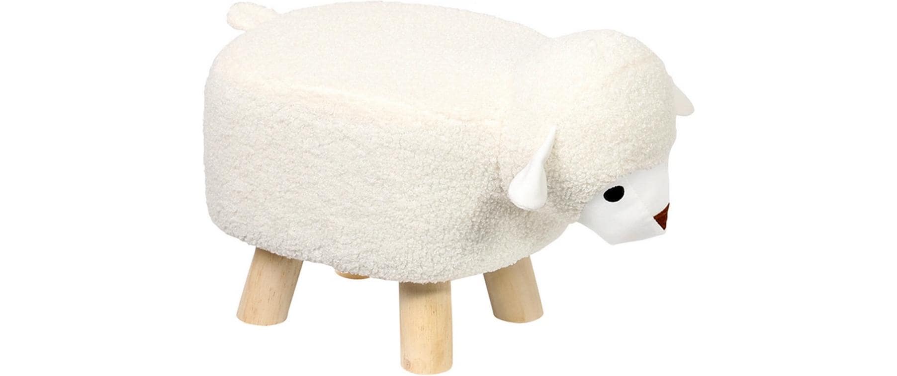 Kesper Schaf Kinderstuhl – 47 × 25 × 25 cm – Kiefernholz & Polyester – Weiss