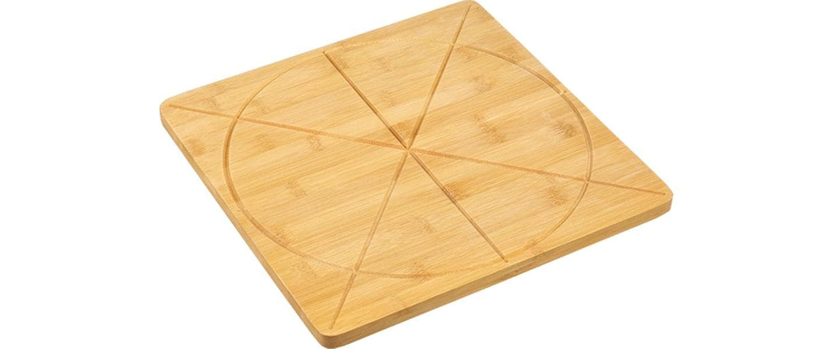 Kesper Schneidebrett 33 × 33 × 1,6 cm, Bambus, mit Saftrille, Braun