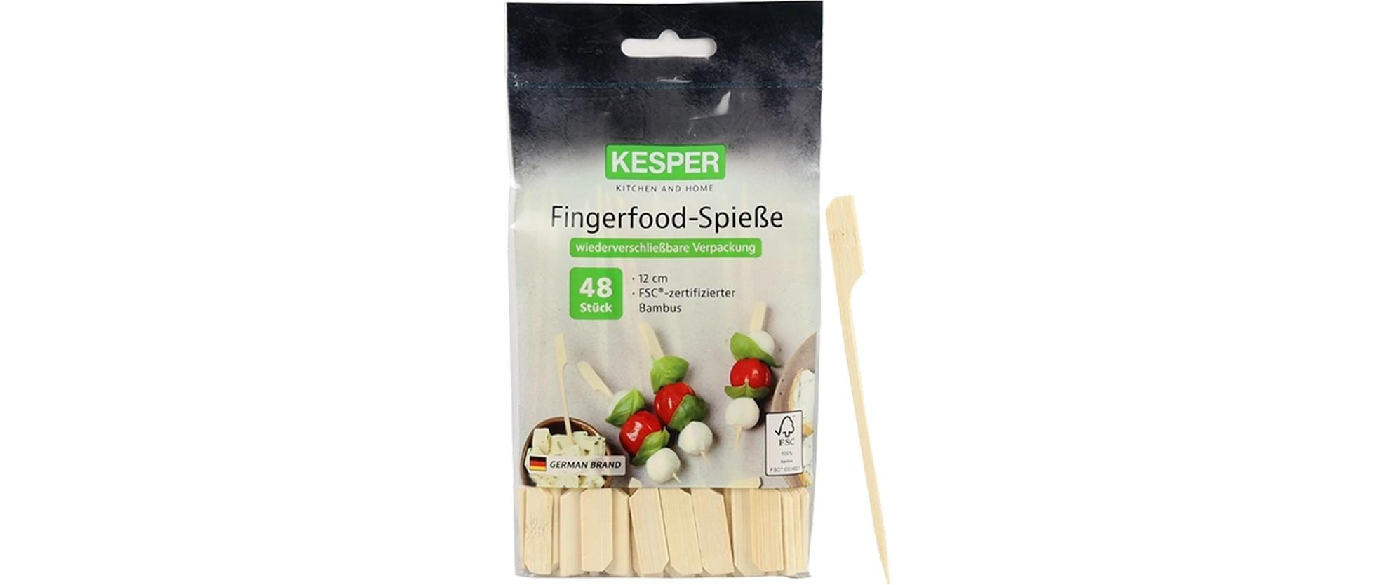 Kesper Party-Piekser – Braun – 14 cm – Bambus