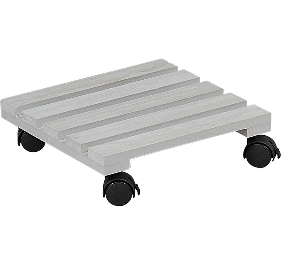 Kesper Pflanzenroller – Holz/Kunststoff – Grau – 300 × 80 × 300 mm
