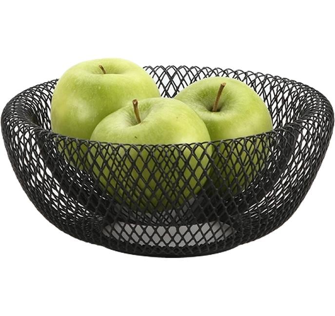Kesper Obstschale – Ø 20,5 cm, H 9,4 cm, Metall, Schwarz