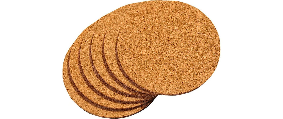 Kesper Glasuntersetzer – 6er Set, Ø 10,0 cm, Kork, Braun