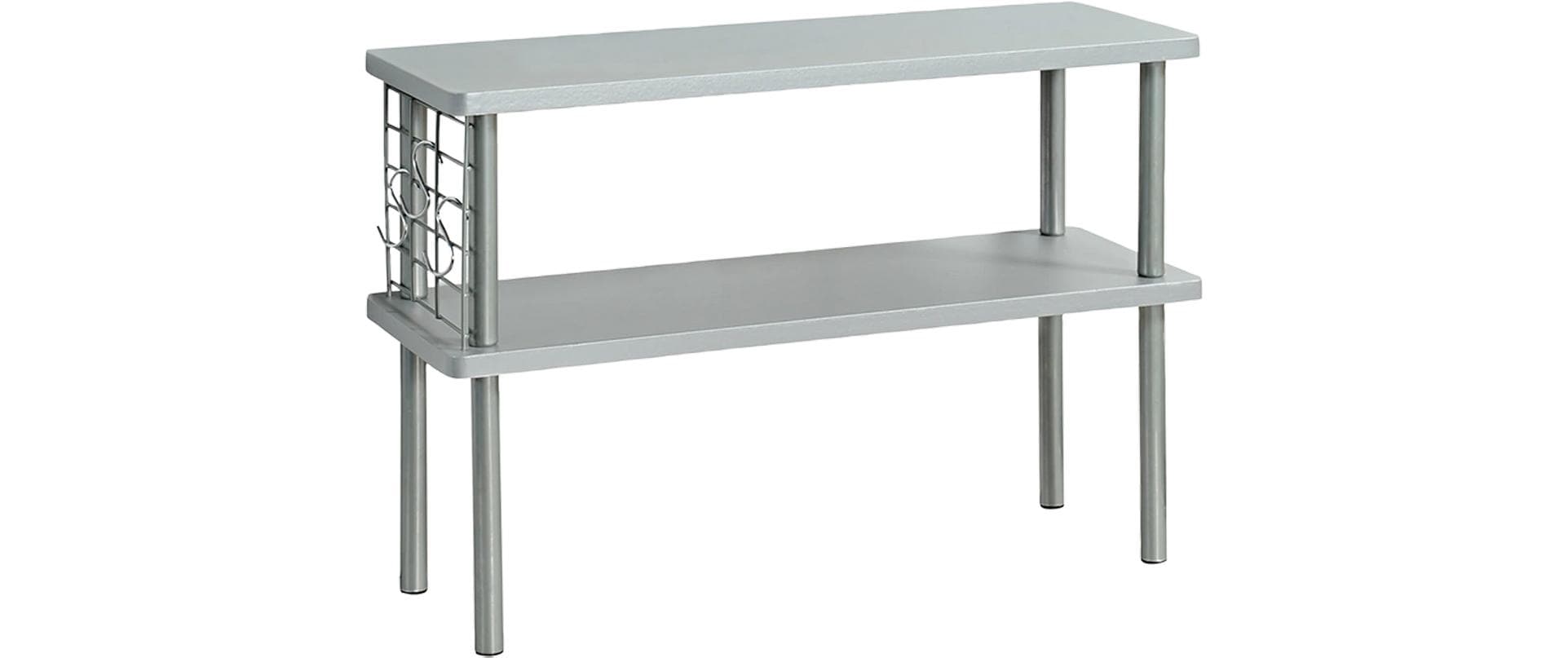 Kesper Küchenregal 2 Etagen – MDF/Metall – Grau – 550 × 380 × 200 mm