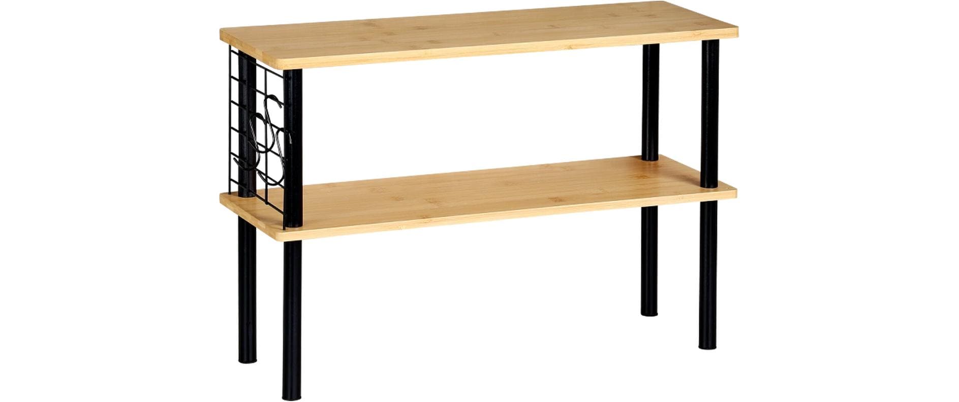 Kesper Wandhalterung 2 Etagen – Bambus/Metall – Braun – 550 × 380 × 200 mm
