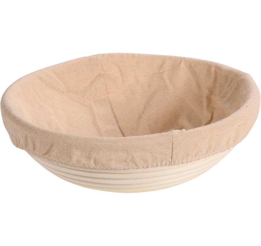 Kesper Gärkörbchen Ø 25 × 8 cm, Rattan/Baumwolle, Creme