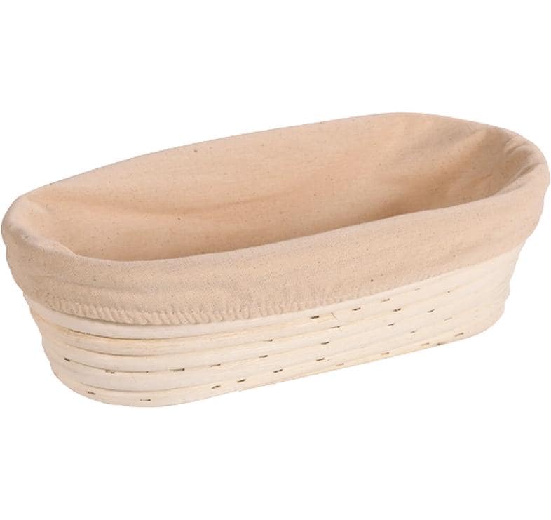 Kesper Gärkörbchen 15 × 28 × 8 cm, Baumwolle/Rattan, Creme