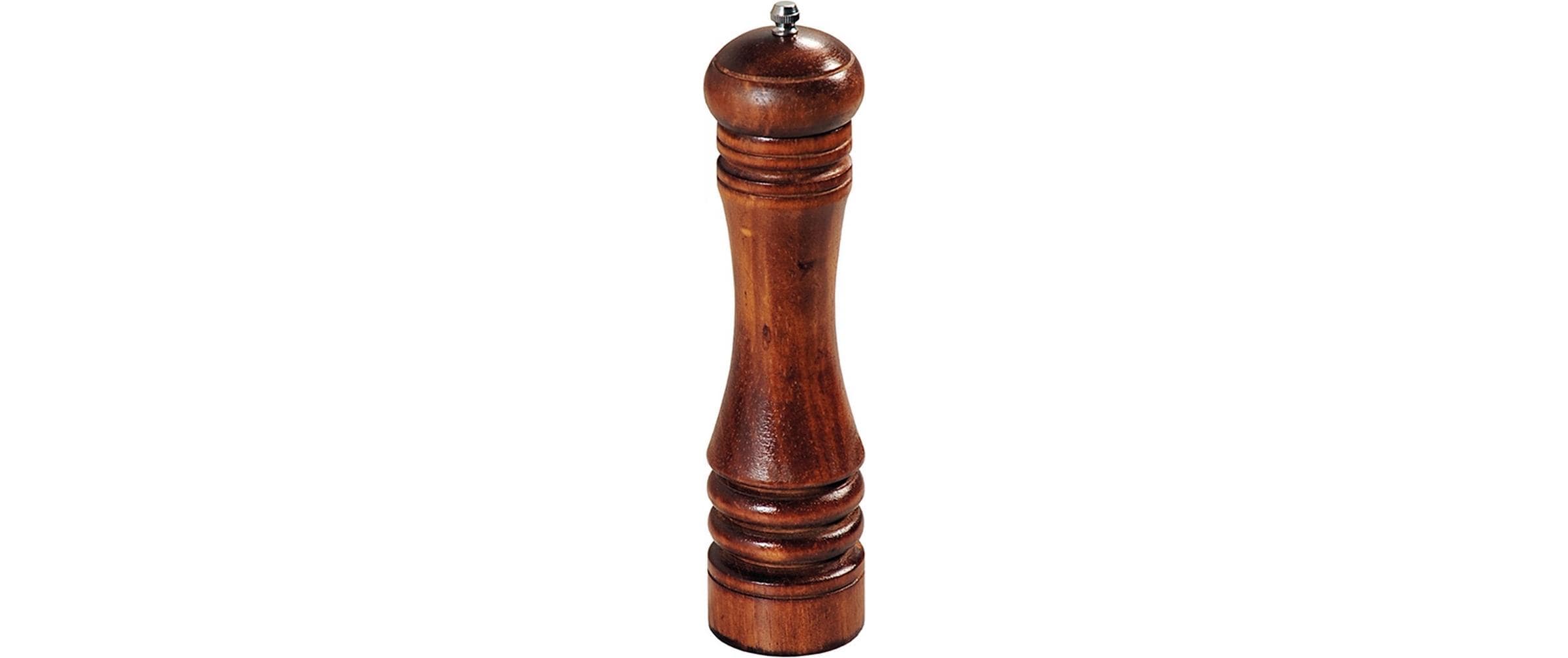 Kesper Salz-/Pfeffermühle 26,5 cm, Ø 6 cm, Gummabaumholz/Keramik, Dunkelbraun