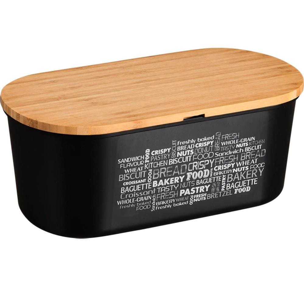 Kesper Lunchbox 20 × 33,5 × 14,5 cm, Bambus/Kunststoff (PET), mit Schneidebrett, schwarz