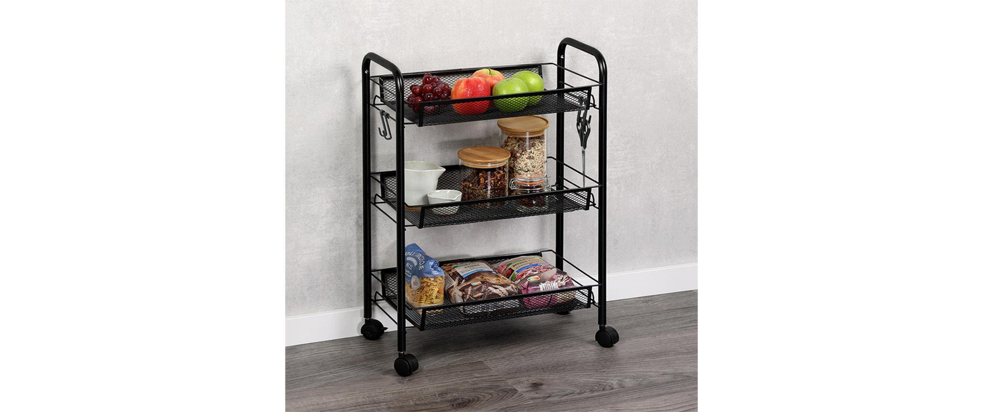 Kesper Rollwagen – Metall – Schwarz – 440 × 635 × 260 mm