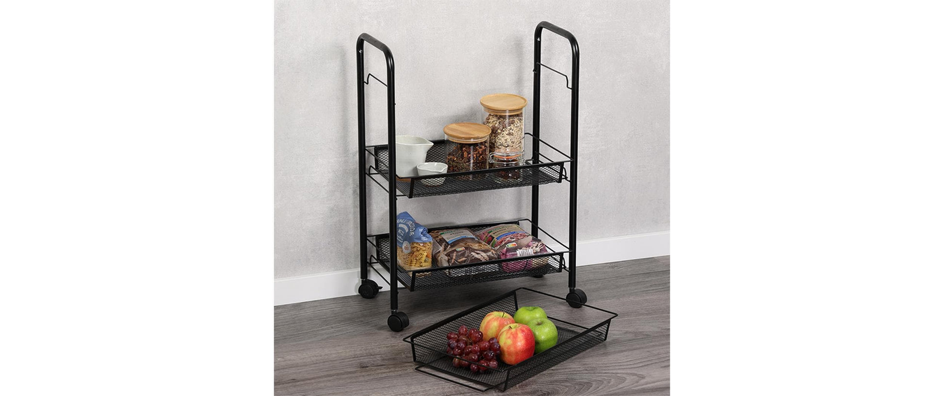 Kesper Rollwagen – Metall – Schwarz – 440 × 635 × 260 mm