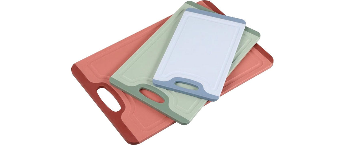 Kesper Schneidebrett 24,5 × 36,5 × 0,9 cm, Polypropylen (PP)/TPE, 3er-Set