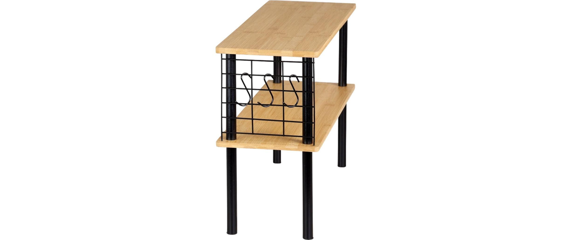 Kesper Wandhalterung 2 Etagen – Bambus/Metall – Braun – 550 × 380 × 200 mm