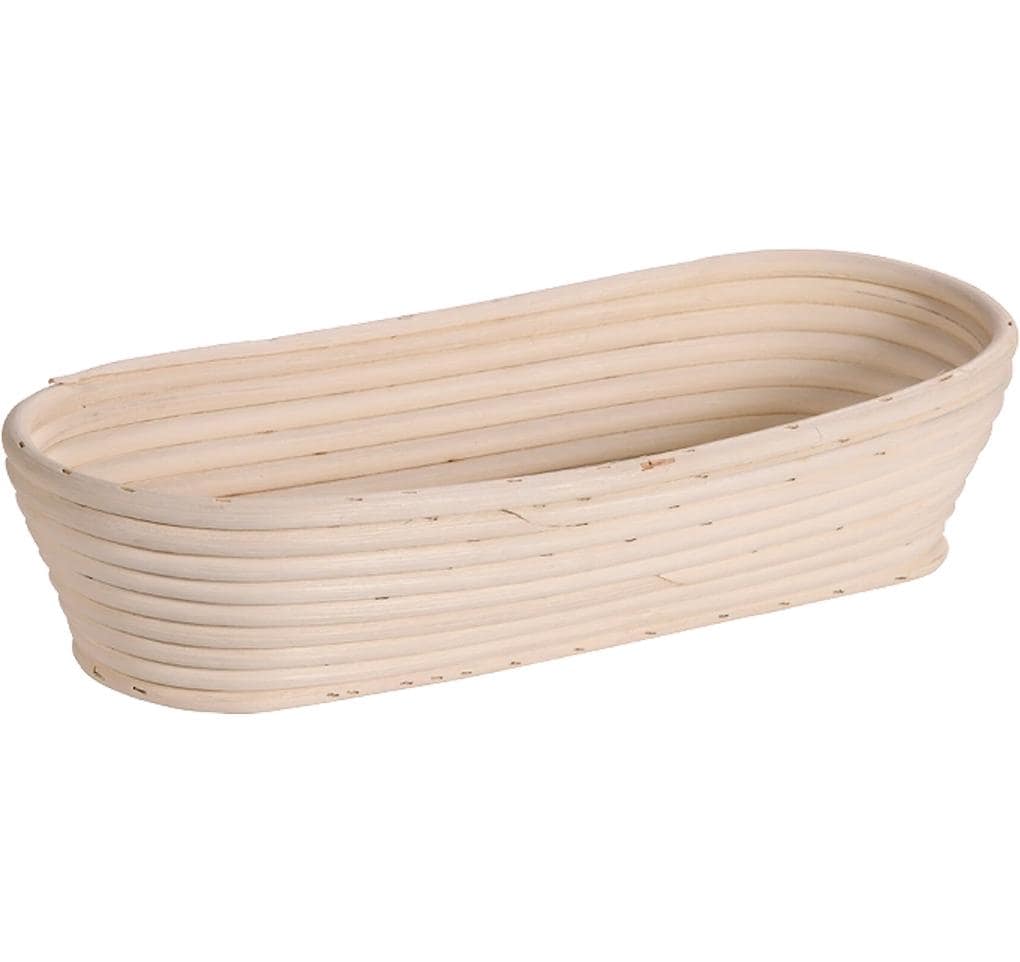 Kesper Gärkörbchen oval 15 × 35 × 8 cm, Rattan/Baumwolle, Creme