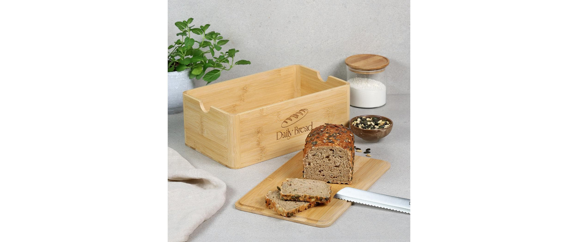 Kesper Lunchbox 20 × 33 × 12,7 cm, Bambus, Braun