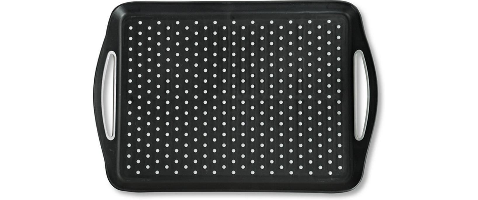 Kesper Serviertablett 32 × 45,5 × 4,5 cm, Polypropylen (PP), Schwarz, mit Griff, rutschfest