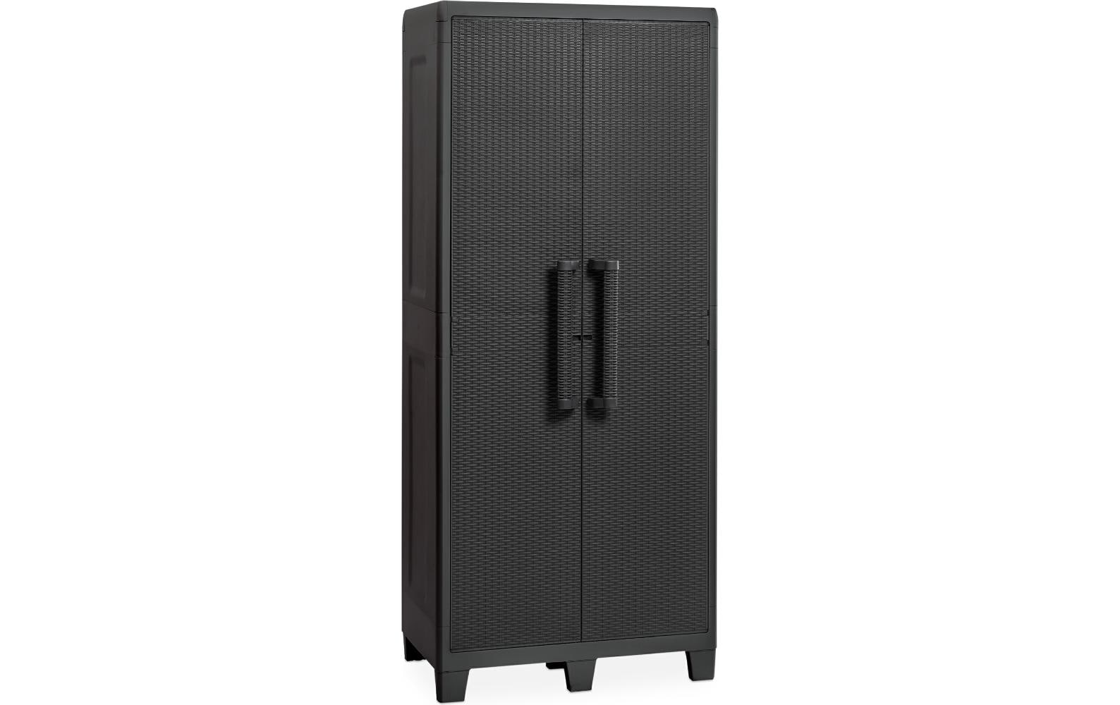 Toomax Schrank Santorini XL – 4 Tablare, Kunststoff, 780 × 490 × 1820 mm, schwarz