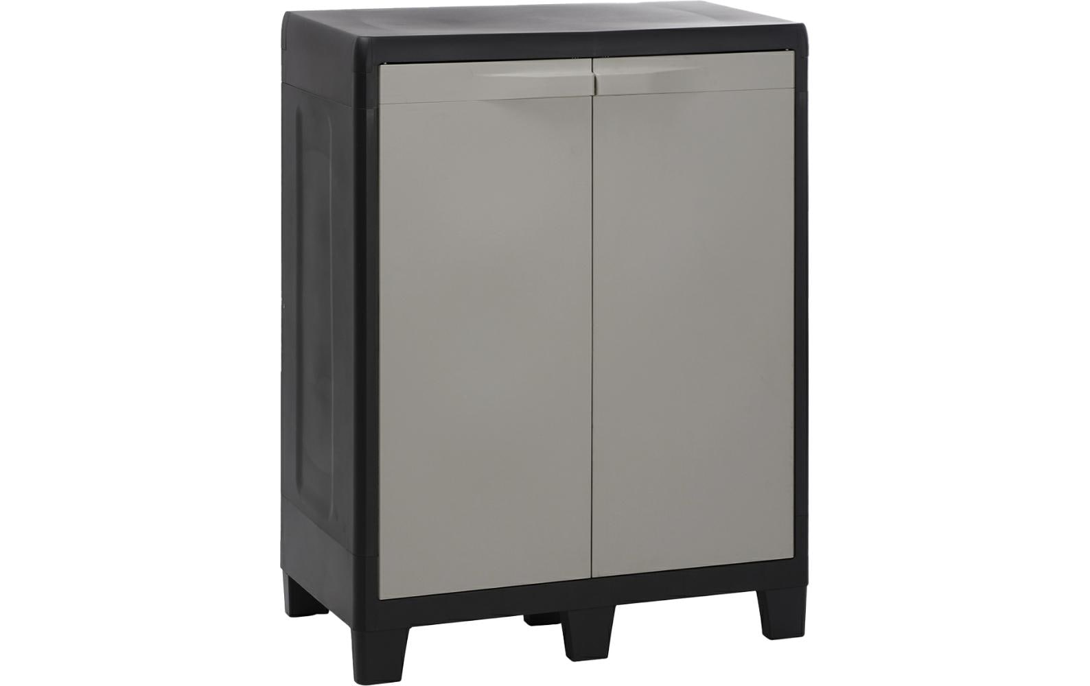Toomax Aktenschrank, 2 Tablare, Kunststoff, 790 × 244 × 455 mm, Grau